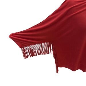 Chico's Crimson Fringe-Sleeve Tunic Top